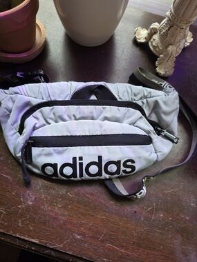 adidas Light Green Fanny/ Waist Pack with Black Logo, Sling Crossbody